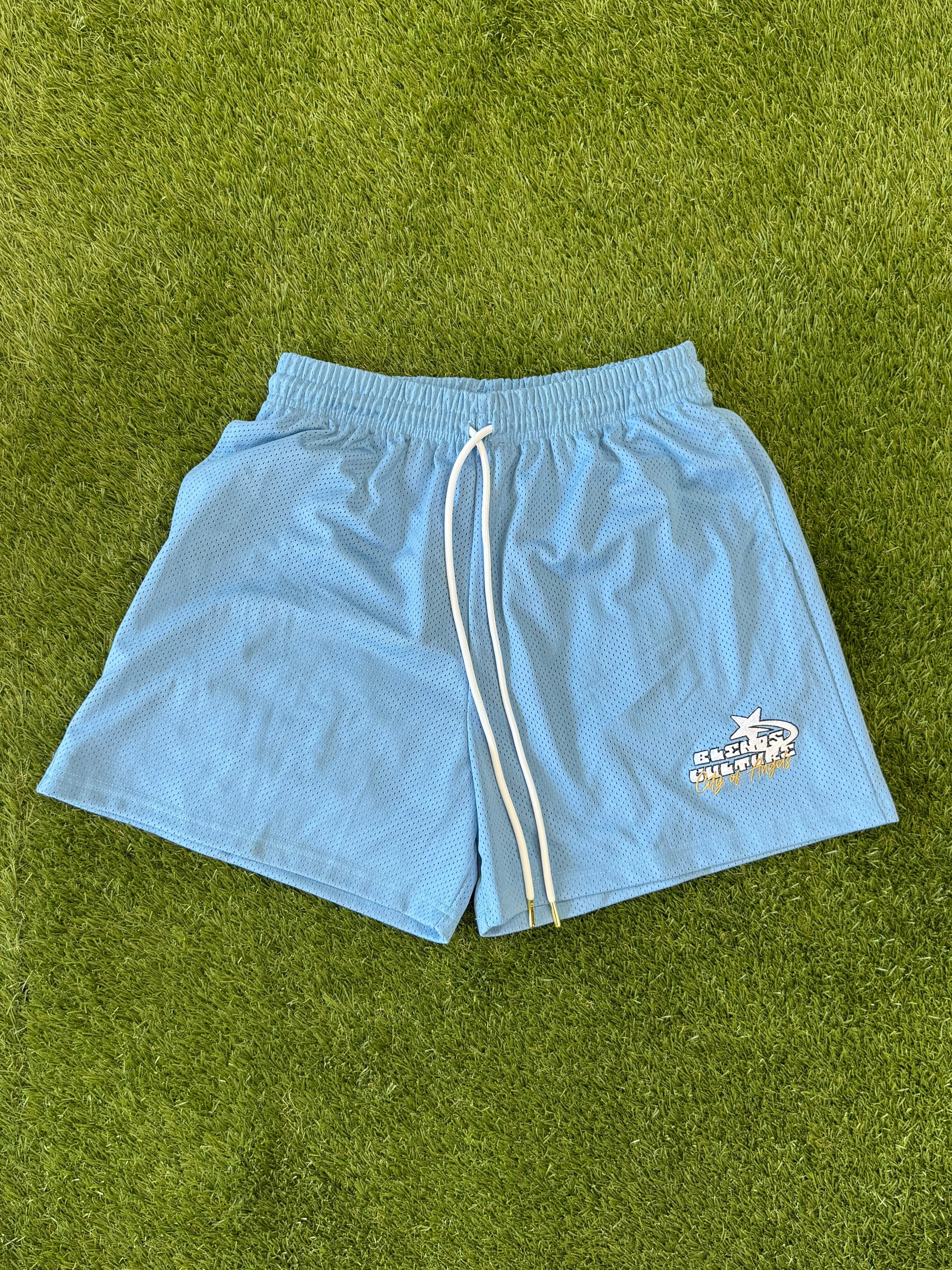 Sky blue city of angels shorts